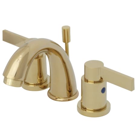 Kingston Brass KB8912NDL NuvoFusion Widespread Bathroom Faucet, Polished Brass KB8912NDL